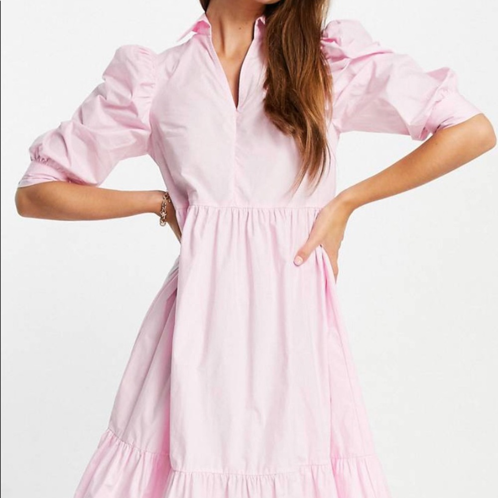 ASOS Fit n Flare Pink Dress